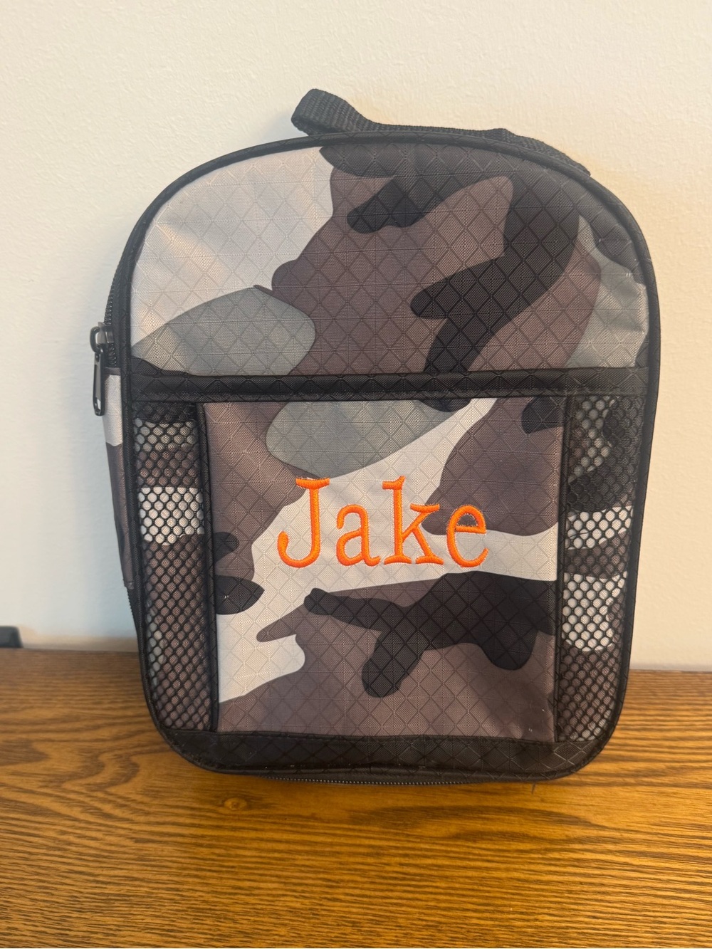Thirty-One Camo Personalized Lunch Box "Jake" EUC